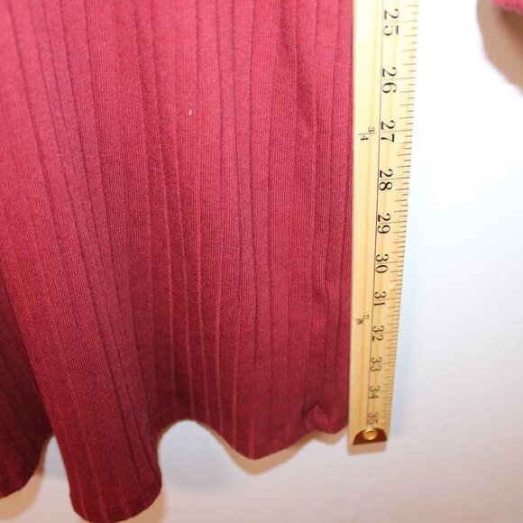 Old Navy Women’s XL Red Ribbed Long Sleeve Sweater Dress Cozy Knit - Picture 6 of 11